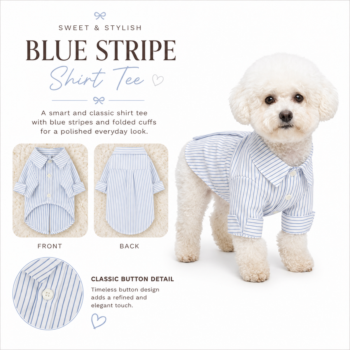 Blue Stripe Shirt Tee