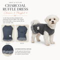 Charcoal Ruffle Dress Classic And Playful