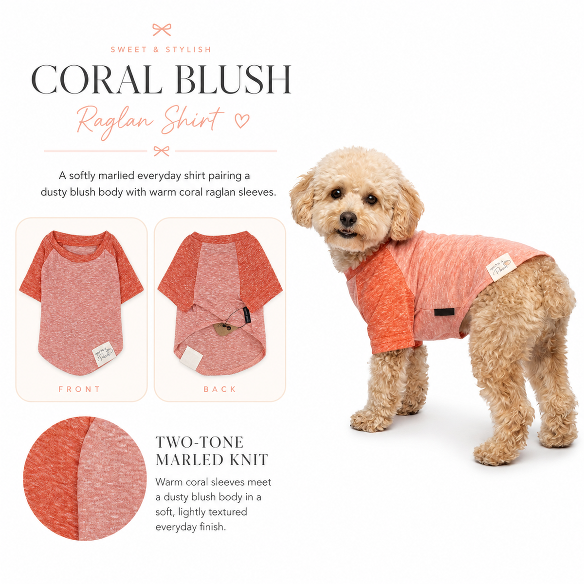 Coral Blush Raglan Shirt