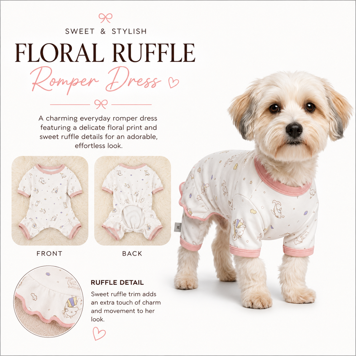 Floral Ruffle Romper Dress