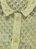 Lemon Lace Crochet Polo