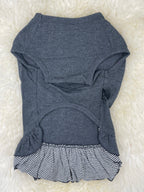 Charcoal Ruffle Dress Classic And Playful