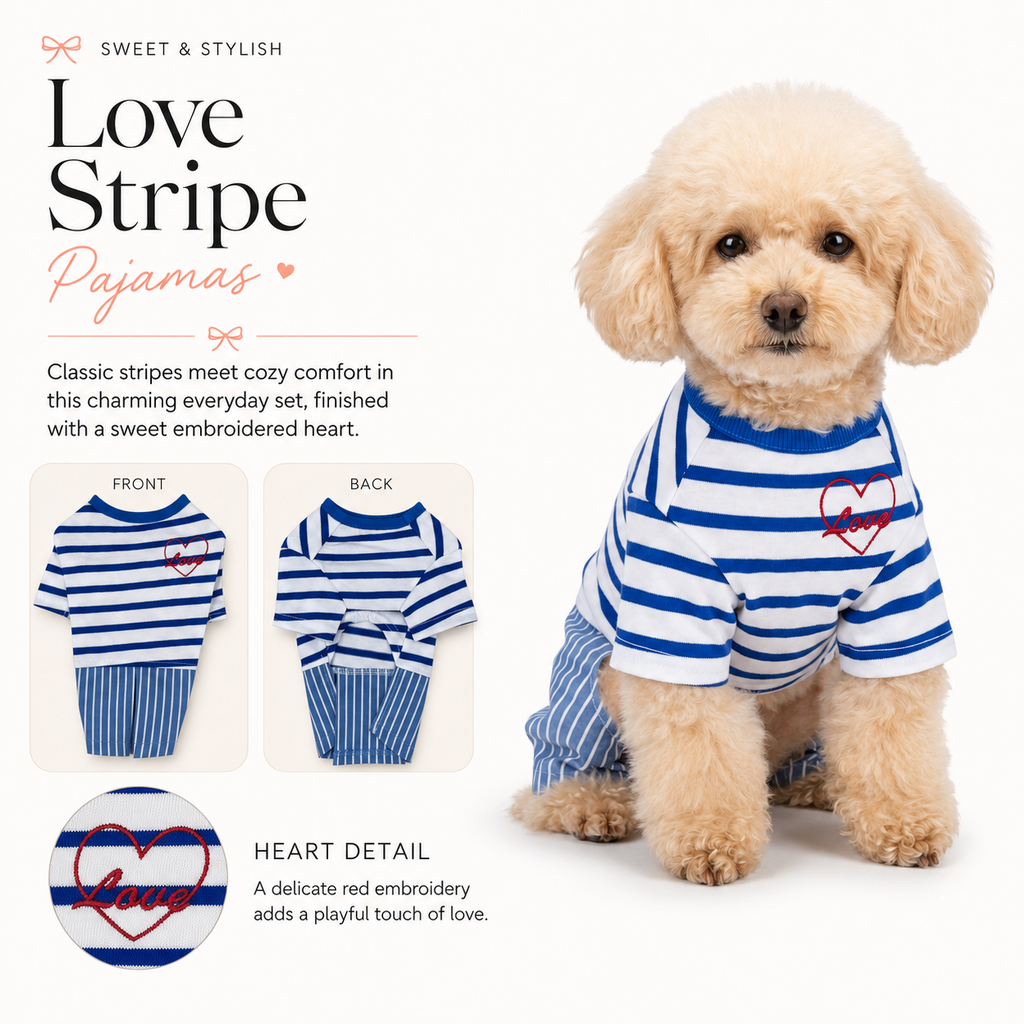 Love Stripe Pajamas