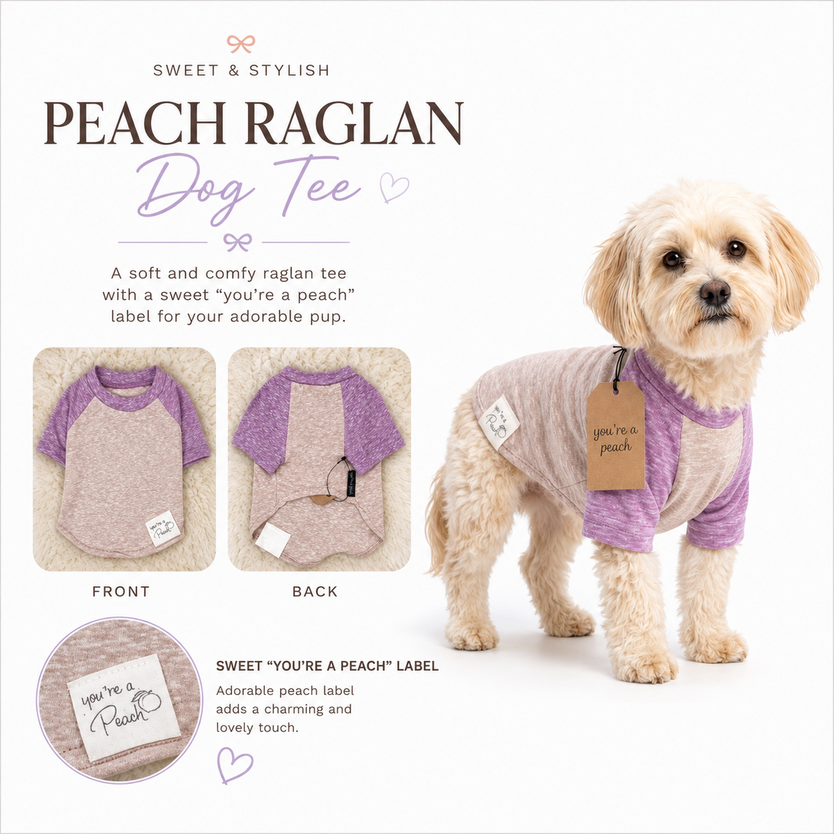 Peach Raglan Dry Tee