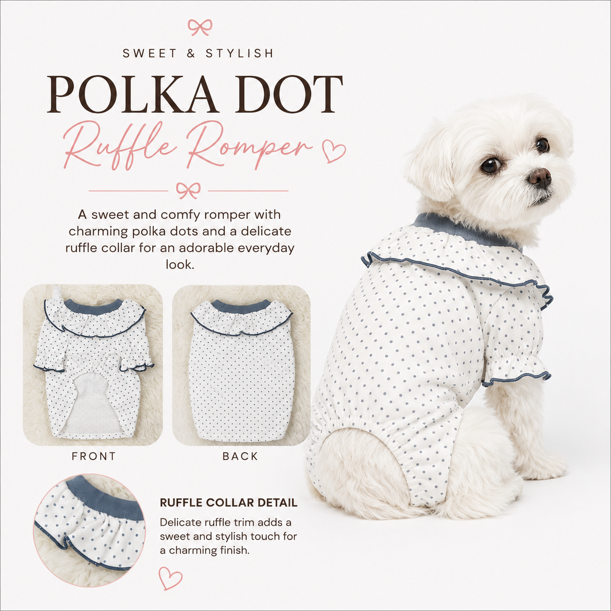 POLKA-DOT RUFFLE ROMPER