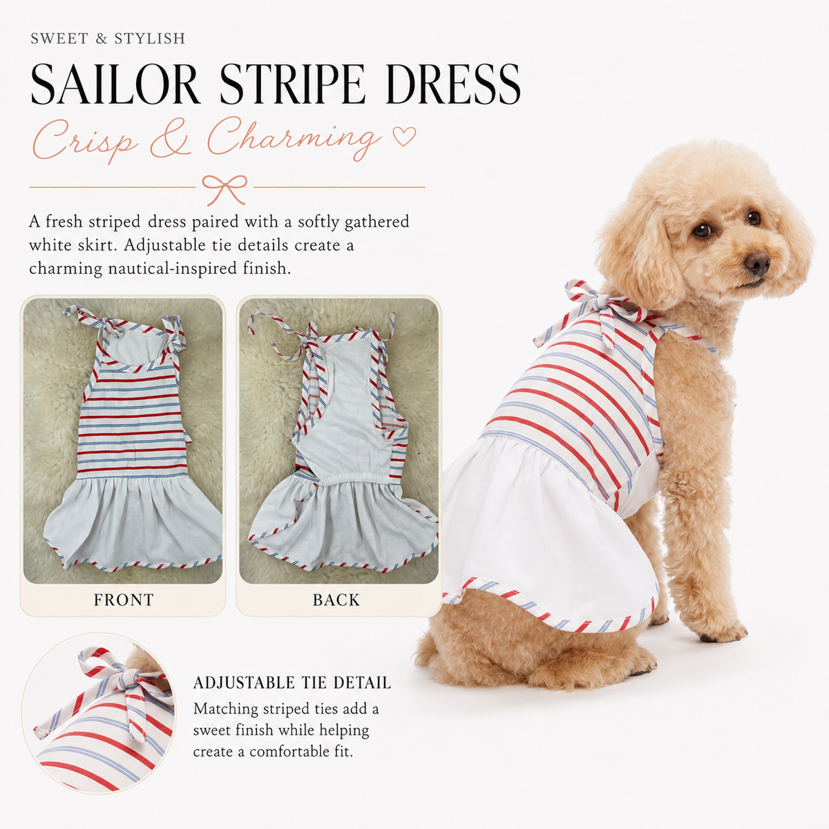 SAILOR STRIPE DRESS CRISP AND CHARMING